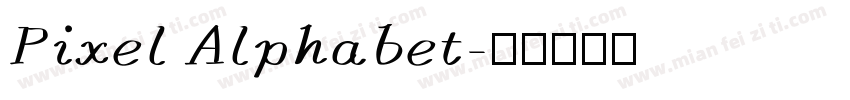 Pixel Alphabet字体转换